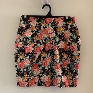 Floral high wasted skirt